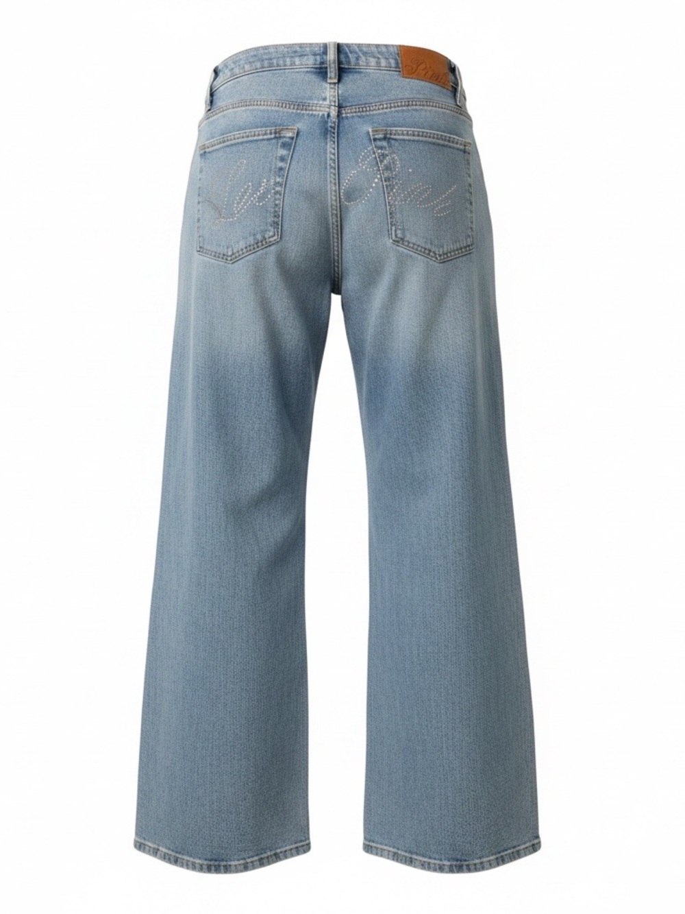 PINK Victoria's Secret Light Blue Wide-Leg Jeans - Picture 2 of 4